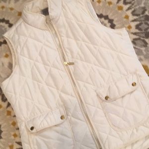 Cream quilted vest